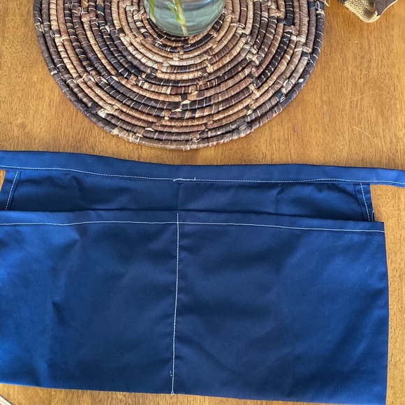 Apron with 2 large pockets. 17” length of apron. Tie around waist. - Picture 4 of 7